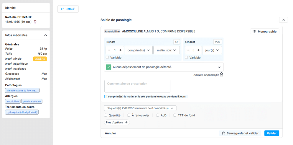 Fonction ordonnance logiciel JULiA pour dentistes